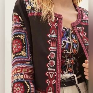 Anthropologie Embroidered blazer